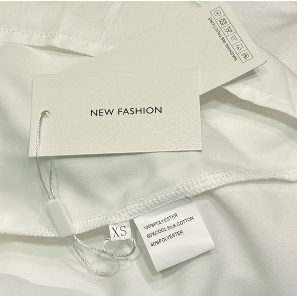 NEW FASHION Oversized White Sweatshirt Tunic Dress NWT! - Picture 8 of 9